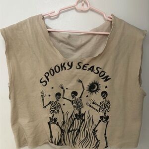 Spooky Season Skeleton Crop Top